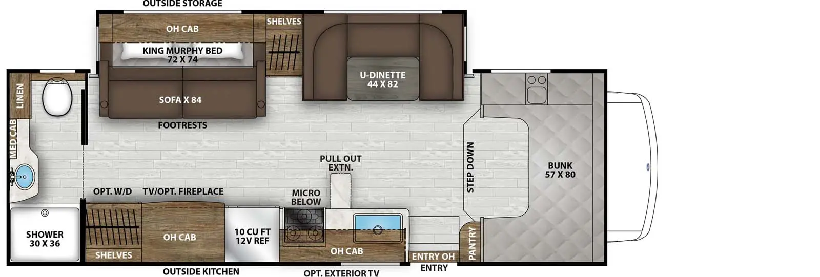 260MB - Ford E-450 Floorplan Image